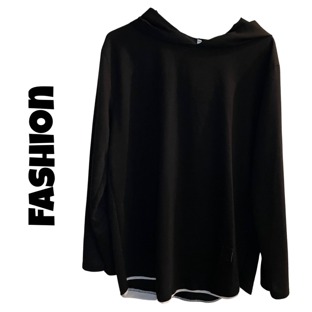 2042M Fashion pullover hoodie, black